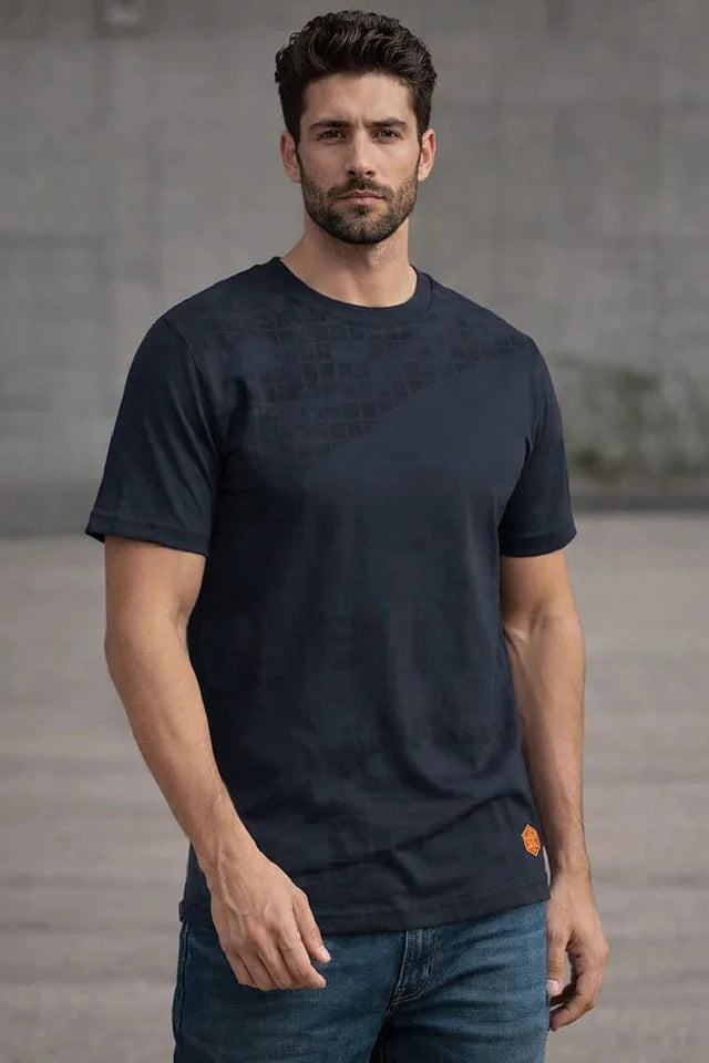 Eternity Premium Men's Grid Check Tee Shirt