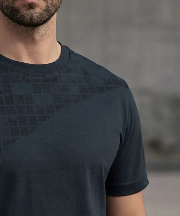 Eternity Premium Men's Grid Check Tee Shirt